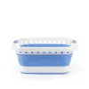 Beldray LA00000152EU7 40L zusammenklappbarer Wäschekorb, Weiß/Blau