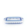 Beldray LA00000152EU7 40L zusammenklappbarer Wäschekorb, Weiß/Blau