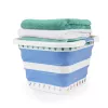 Beldray LA00000152EU7 40L zusammenklappbarer Wäschekorb, Weiß/Blau