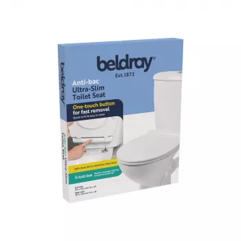 Beldray LA00000201WPEU7 Anti-bac Ultra-Slim Toilettensitz, Weiß
