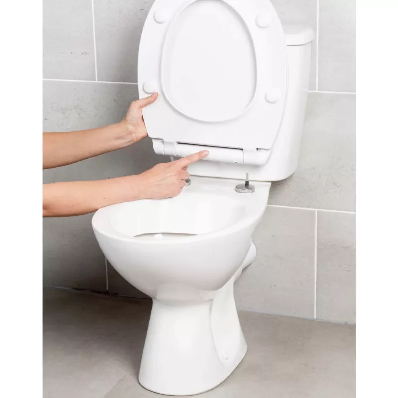 Beldray LA00000201WPEU7 Anti-bac Ultra-Slim Toilettensitz, Weiß