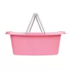 Beldray LA030450PNKFPEU7 Set aus zwei Wäschekörben, Weiß/Rosa