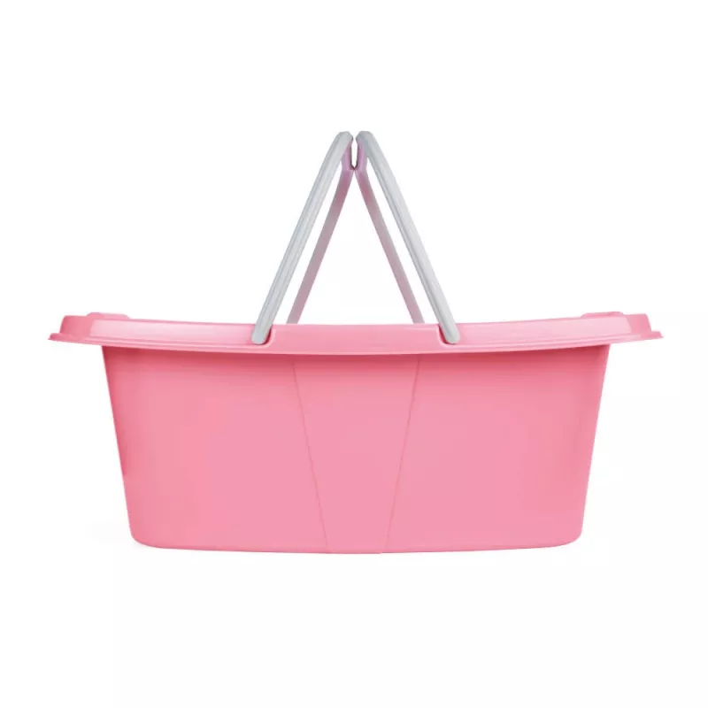 Beldray LA030450PNKFPEU7 Set aus zwei Wäschekörben, Weiß/Rosa