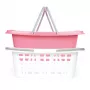 Beldray LA030450PNKFPEU7 Set aus zwei Wäschekörben, Weiß/Rosa