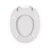 Beldray LA032355PGRY Holz-Toilettensitz, Weiß - Soft-Close D-Form mit Schnellverschluss-Scharnieren