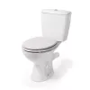 Beldray LA032355PGRY Holz-Toilettensitz, Weiß - Soft-Close D-Form mit Schnellverschluss-Scharnieren