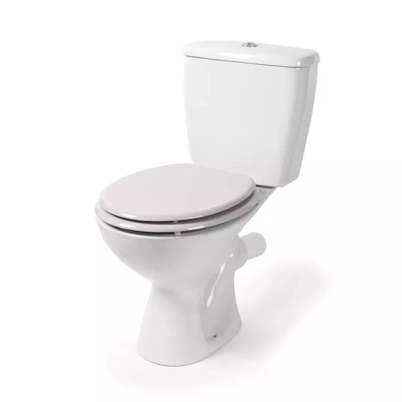 Beldray LA032355PGRY Holz-Toilettensitz, Weiß - Soft-Close D-Form mit Schnellverschluss-Scharnieren