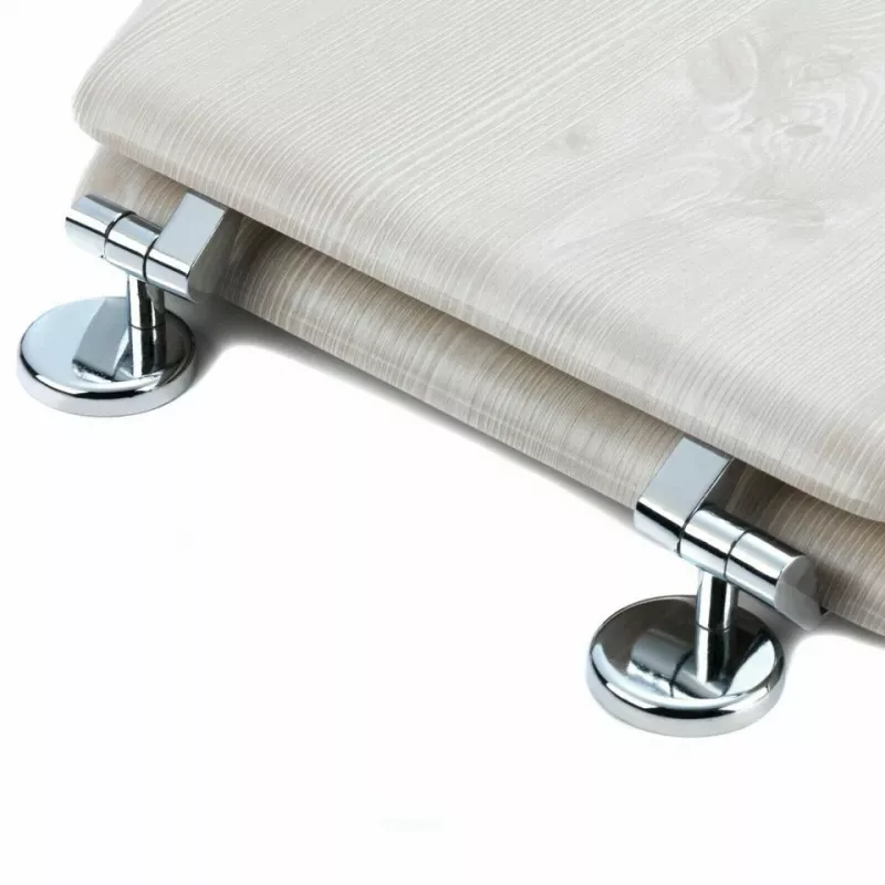 Beldray LA033710WOAKPFEU7 Holz-MDF-Toilettensitz, Weißeiche, Soft-Close