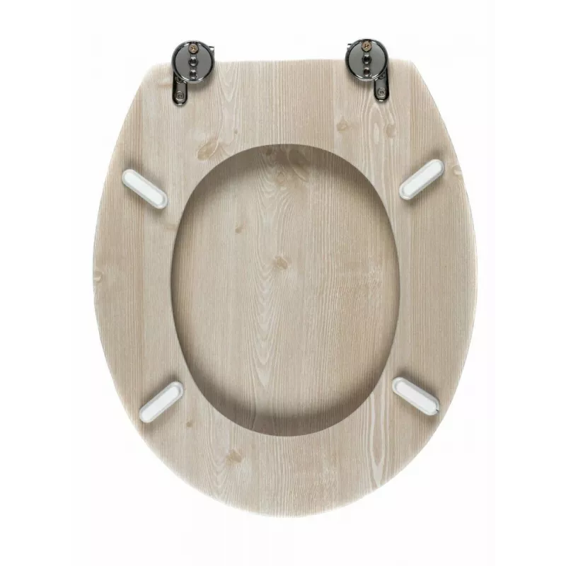 Beldray LA033710WOAKPFEU7 Holz-MDF-Toilettensitz, Weißeiche, Soft-Close