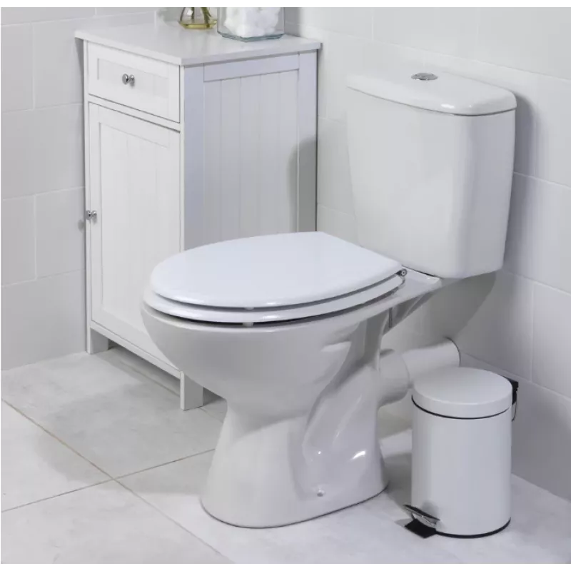 Beldray LA033758WFPEU7 Tongue & Groove Toilettensitz Weiß MDF