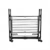 Beldray LA035747BLKFSDUFEU7 30 Metre Tower Airer - 3-Tier Foldable Drying Rack with Castor Wheels, Black/Grey
