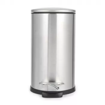Beldray LA036683SSPEU7 Slimline D-förmiger Pedaleimer 5 Liter, Silber