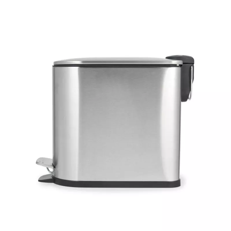 Beldray LA036683SSPEU7 Slimline D-förmiger Pedaleimer 5 Liter, Silber