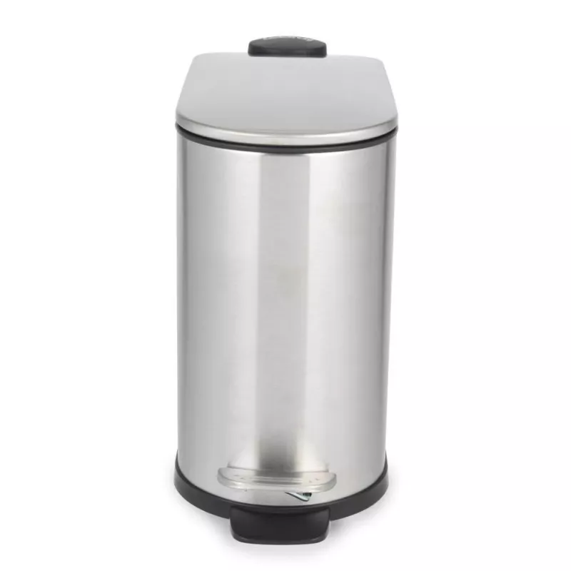 Beldray LA036683SSPEU7 Slimline D-förmiger Pedaleimer 5 Liter, Silber