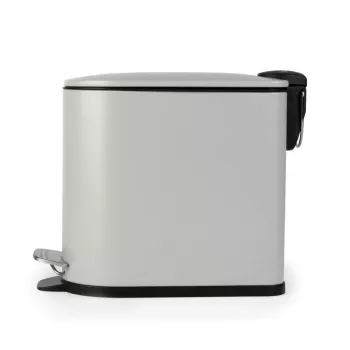 Beldray LA036690GRYPEU7 Schlanker D-förmiger Pedaleimer 5 Liter, Grau