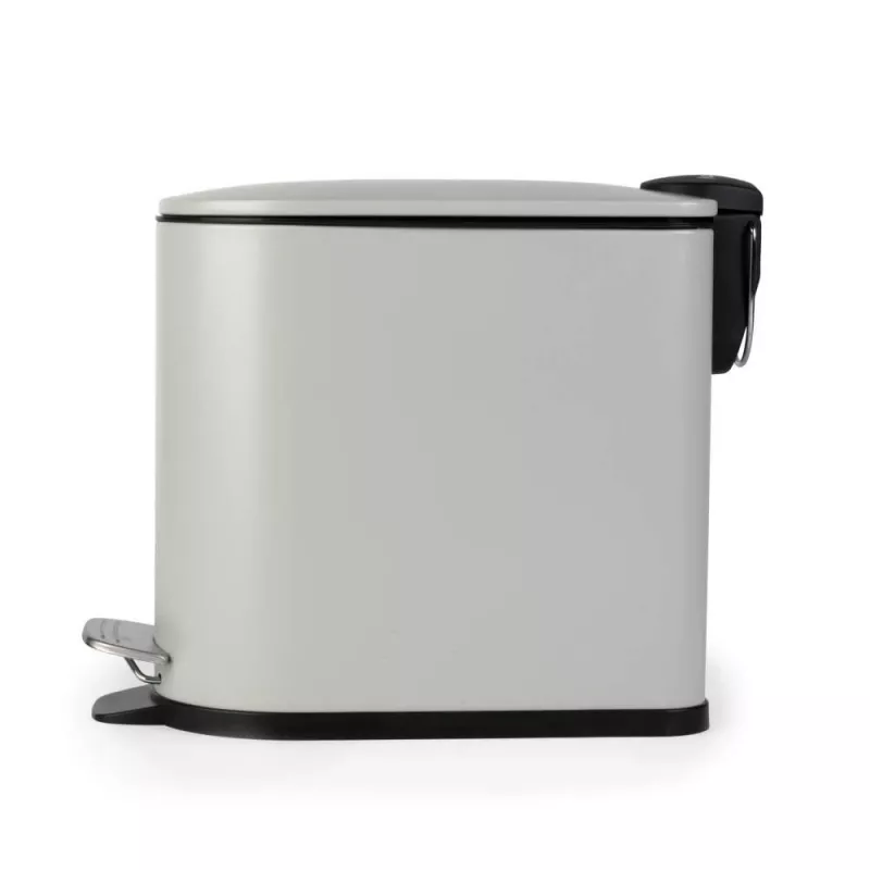 Beldray LA036690GRYPEU7 Schlanker D-förmiger Pedaleimer 5 Liter, Grau