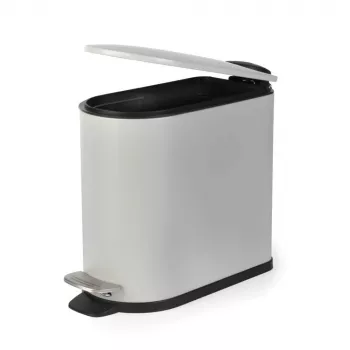 Beldray LA036690GRYPEU7 Schlanker D-förmiger Pedaleimer 5 Liter, Grau