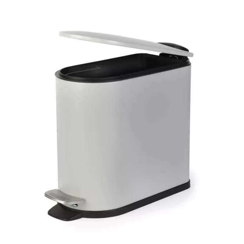 Beldray LA036690GRYPEU7 Schlanker D-förmiger Pedaleimer 5 Liter, Grau