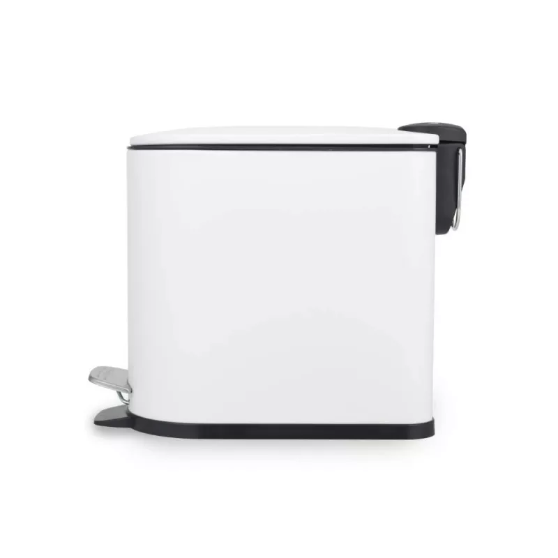Beldray LA036690WHTPEU7 Slimline D-förmiger Pedaleimer 5 Liter, Weiß