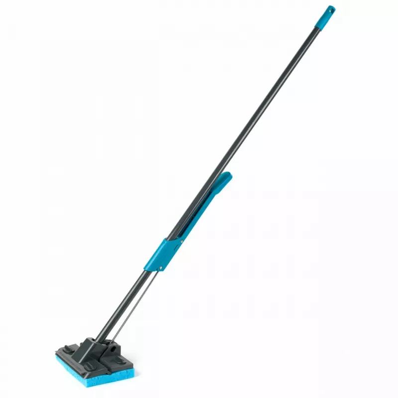 Beldray LA050915FEU7 Selbstauswringender Schwammwischer - Grau/Blau, PVA-Schwamm, Stahlstiel