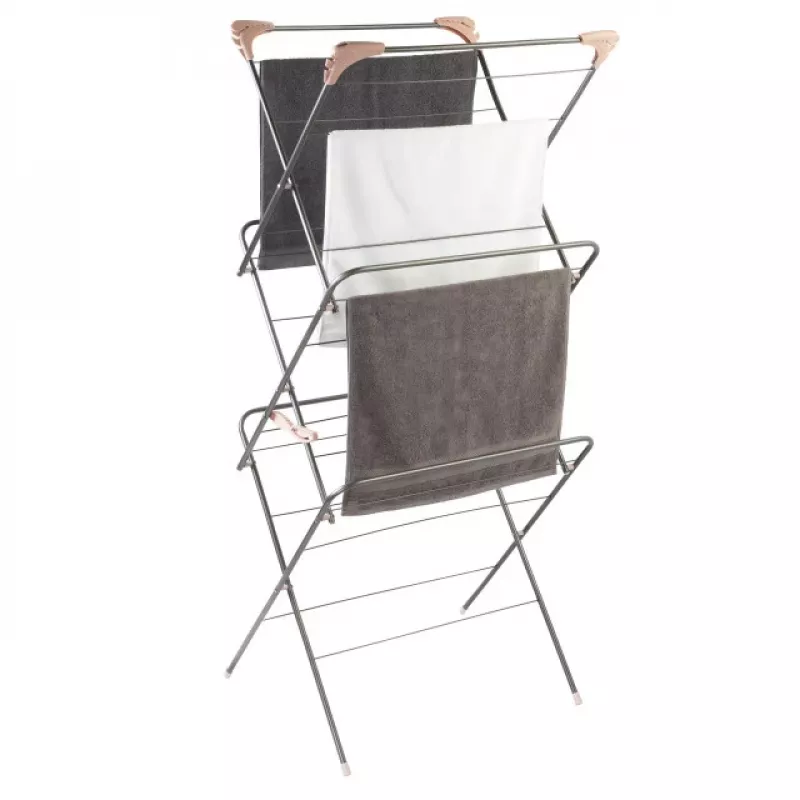 Beldray LA072498GRYNFEU7 Elegant 3-Stufen Wäschetrockner, Graphitgrau