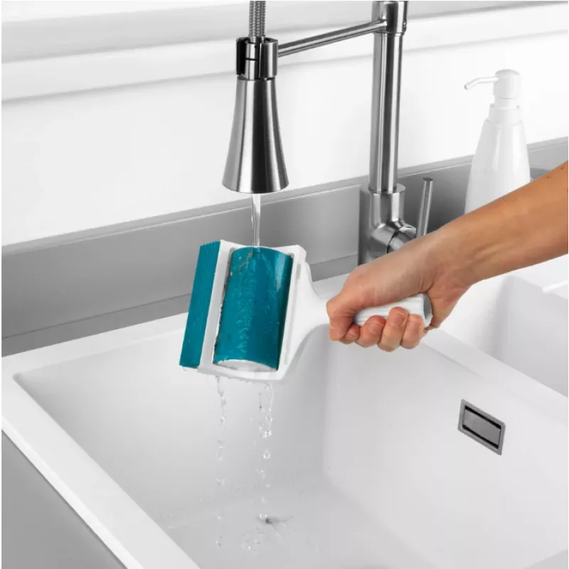 Beldray LA072597FEU7 Pet Plus+ Handheld Gel Lint Roller - Wiederverwendbarer Silikon-Fusselentferner für Tierhaare, Fusseln, Staub - Blau und Grau