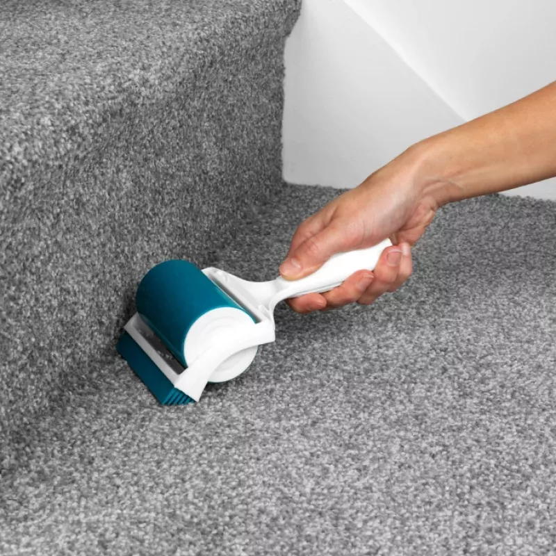 Beldray LA072597FEU7 Pet Plus+ Handheld Gel Lint Roller - Wiederverwendbarer Silikon-Fusselentferner für Tierhaare, Fusseln, Staub - Blau und Grau