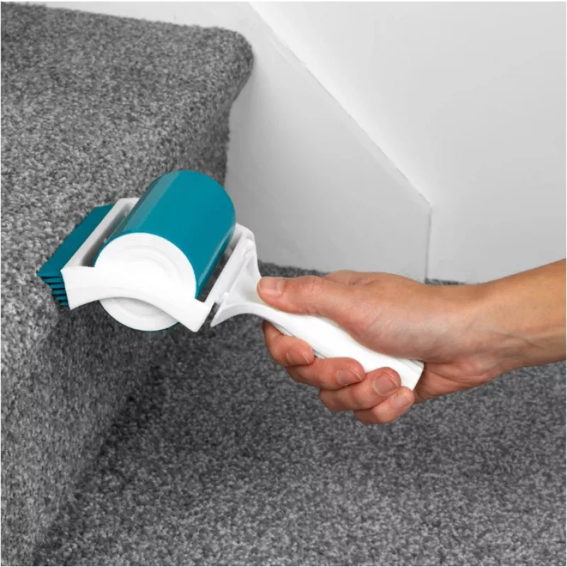 Beldray LA072597FEU7 Pet Plus+ Handheld Gel Lint Roller - Wiederverwendbarer Silikon-Fusselentferner für Tierhaare, Fusseln, Staub - Blau und Grau