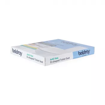 Beldray LA072771PEU7 Anti-bac D-förmiger Toilettensitz, Weiß