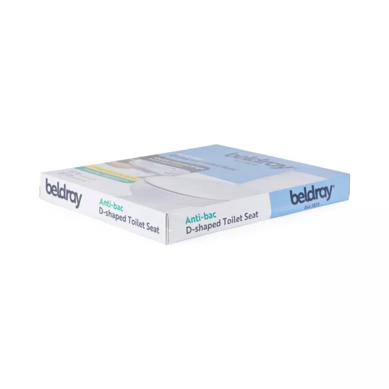 Beldray LA072771PEU7 Anti-bac D-förmiger Toilettensitz, Weiß