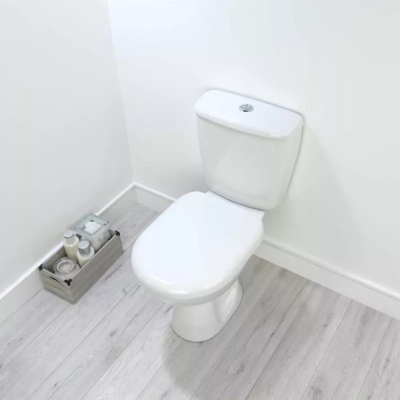 Beldray LA072771PEU7 Anti-bac D-förmiger Toilettensitz, Weiß