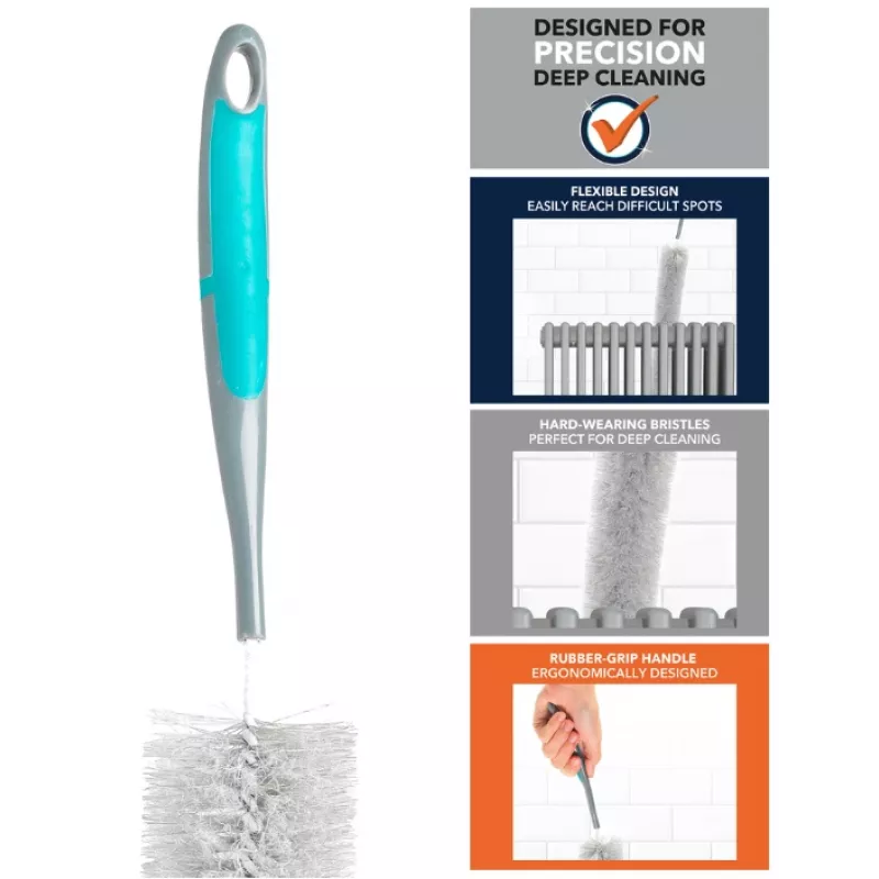 Beldray LA077653FEU7 Deep Clean Radiator Brush - Grau/Schwarz, 75 cm