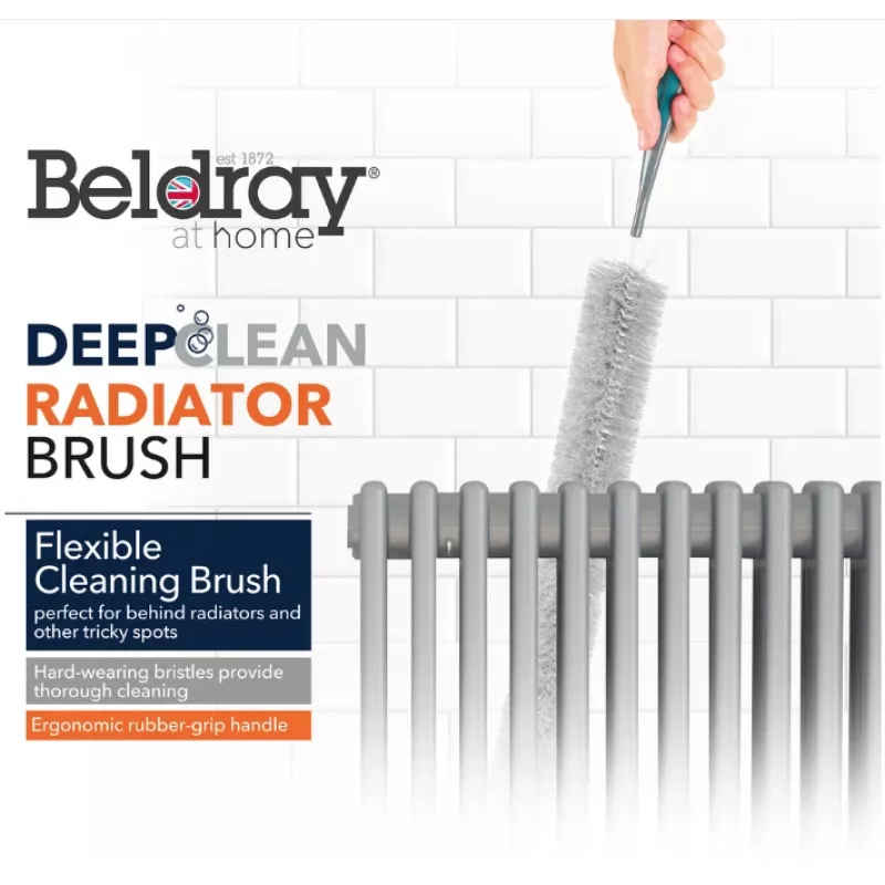 Beldray LA077653FEU7 Deep Clean Radiator Brush - Grau/Schwarz, 75 cm