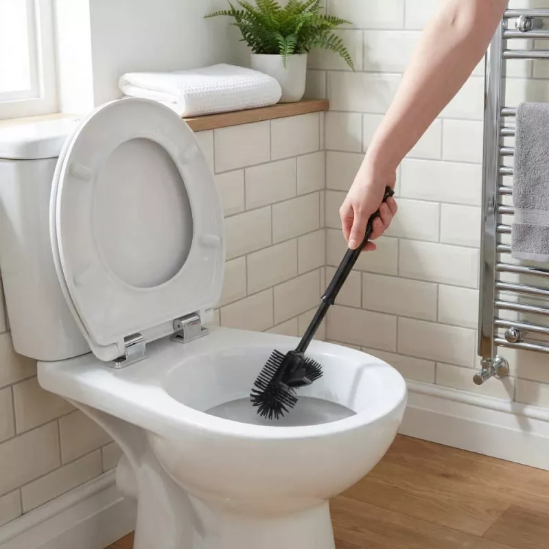 Beldray LA084538BLKPEU7 Anti-bac Toilettenbürsten-Set mit Halter - Schwarz