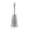 Beldray LA084538GRYPEU7 Anti-bac Toilettenbürsten-Set mit Halter, Grau, Silberionen-Technologie, Silikon-Bürstenkopf, Edelstahlgriff, tropffreier Sockel, belüftetes Design