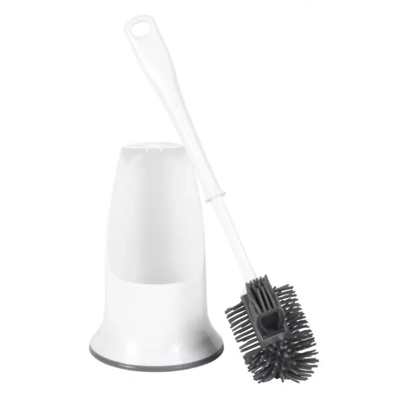 Beldray LA084538PUFFEU7X Antibac Silikon-Toilettenbürste mit Halter, Lila