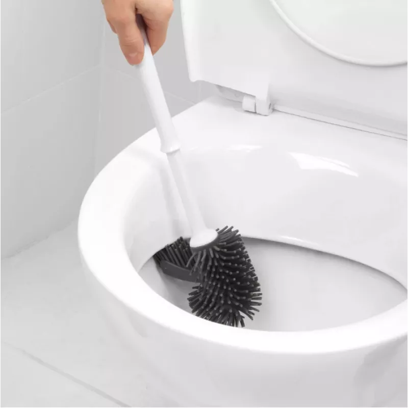 Beldray LA084538PUFFEU7X Antibac Silikon-Toilettenbürste mit Halter, Lila