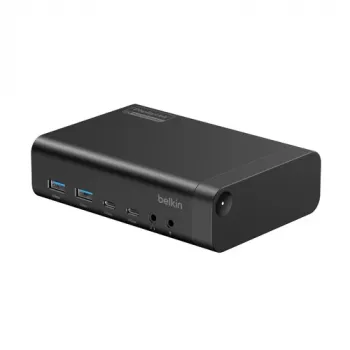 Belkin CONNECT 14-in-1 140W Dual Display Dock Schwarz