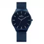 BELLEVUE Herren E58 Analog-Quarzuhr 32mm Edelstahl Schwarzes Leder