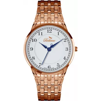 BELLEVUE Woman A49 Quarz Analog Uhr 30mm Edelstahl Silber