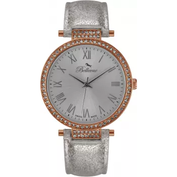BELLEVUE Woman B40 (36mm) Quarz Analoguhr Silber Edelstahl-Mesh