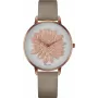 BELLEVUE Woman B43-1 Quarz-Armbanduhr 40mm silbernes Zifferblatt schwarzes Lederarmband