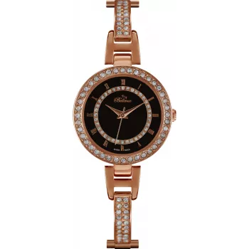 BELLEVUE Woman D11 30mm Quarz Analoguhr - Weißes Zifferblatt, Schwarzes Lederarmband