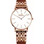 BELLEVUE Woman D32 40mm Quarz Analoguhr Silbernes Zifferblatt Schwarzes Lederarmband