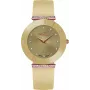 BELLEVUE Woman E106 Quarz Analoguhr 26mm Edelstahlgehäuse Weißes Zifferblatt Schwarzes Lederarmband