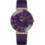BELLEVUE Woman E114 26mm Quarz-Analoguhr silbernes Zifferblatt schwarzes Lederarmband