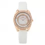 BELLEVUE Woman E50 33mm Quarz Analoguhr Edelstahlgehäuse Echtes Lederarmband