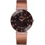 BELLEVUE Woman F103 33mm Quarz Analog Uhr - Weißes Zifferblatt Schwarzes Leder