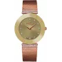 BELLEVUE Woman F106 Quarz Analog Uhr 25mm Edelstahl Mesh Silber