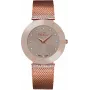 BELLEVUE Damen F124 Quarz Analog Uhr 26mm Edelstahl Silber